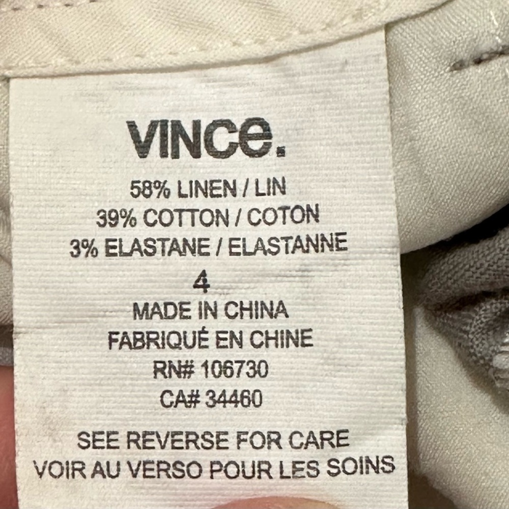 ✨ Vince Men’s  Cotton Pants – Gray, Size 4  ✨ - Picture 10 of 12